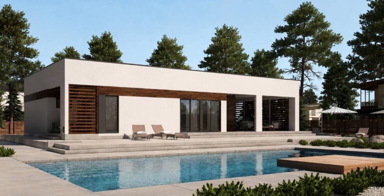 Vivienda Unifamiliar Prefabricada de una Planta con Techo Plano